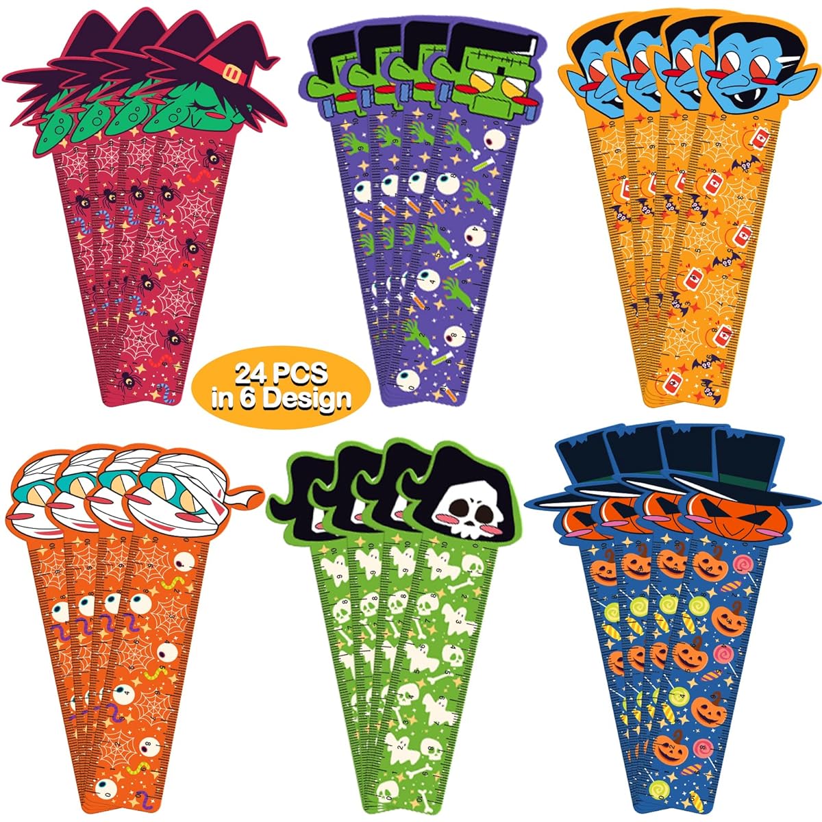SURCVIO 168 Pieces Halloween Party Favors Stationery Set for Kids Halloween Goody Bag Fillers Pencils, Erasers, Rulers, Notepads, Stamps, Stickers, Halloween Gift Kit Trick or Treat