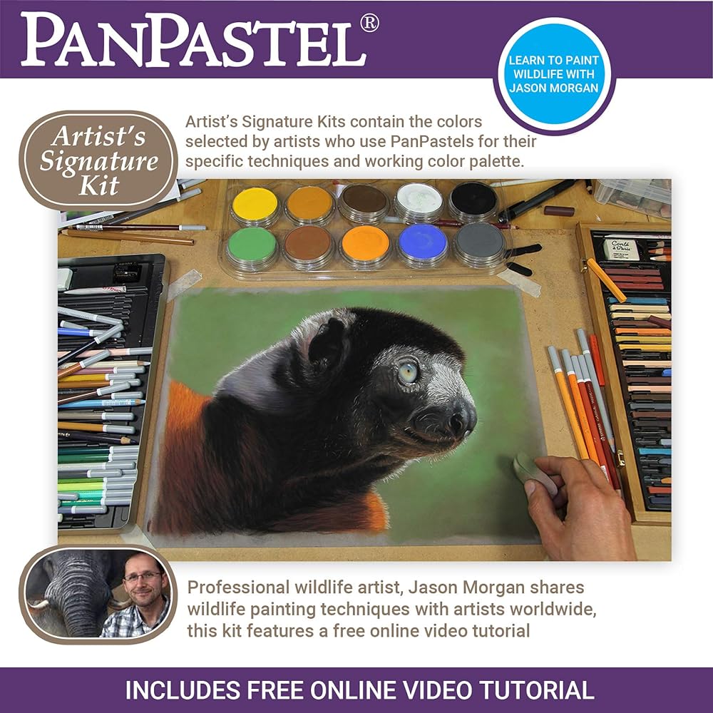 PanPastel 30082 Jason's Wildlife Kit 10 Color Set 318442