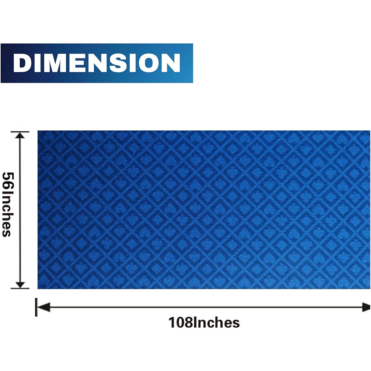WALIKEN Poker 108 x 60 Inch Two Tone Poker Table Speed Cloth (Blue)