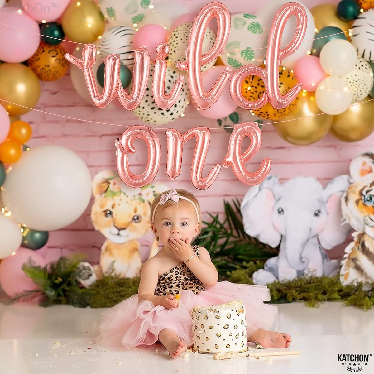 Wild One Rose Gold Foil Balloon
