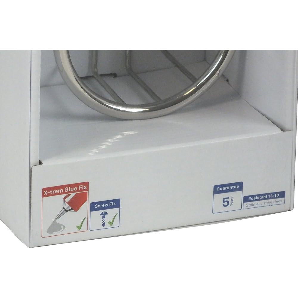 Kela Bathroom Rack Stainless Steel Size: 9.5 x 26 x 10.5 cm Basket Lucido 22689