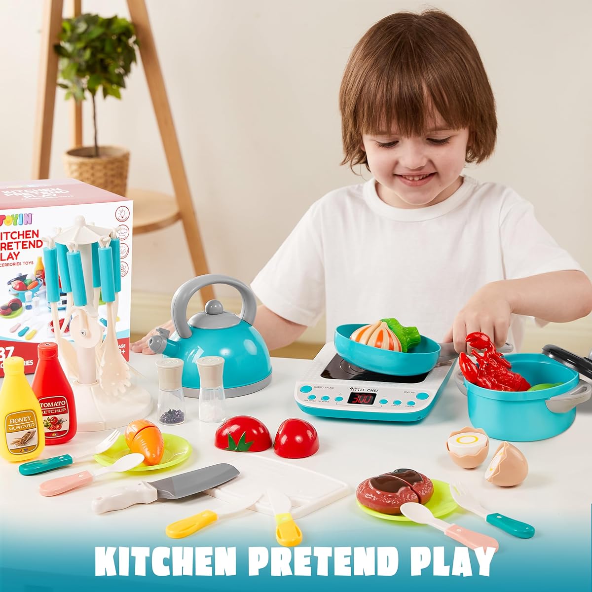 37-piece Kids Play Kitchen Set