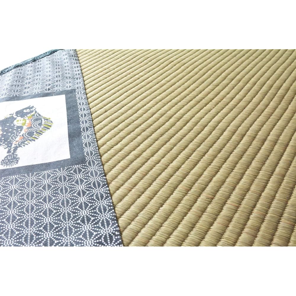 Hagiwara Rush Blue Approximately 180X240cm Rush Rug (with lining) Compact Storage "Flat" 81931210