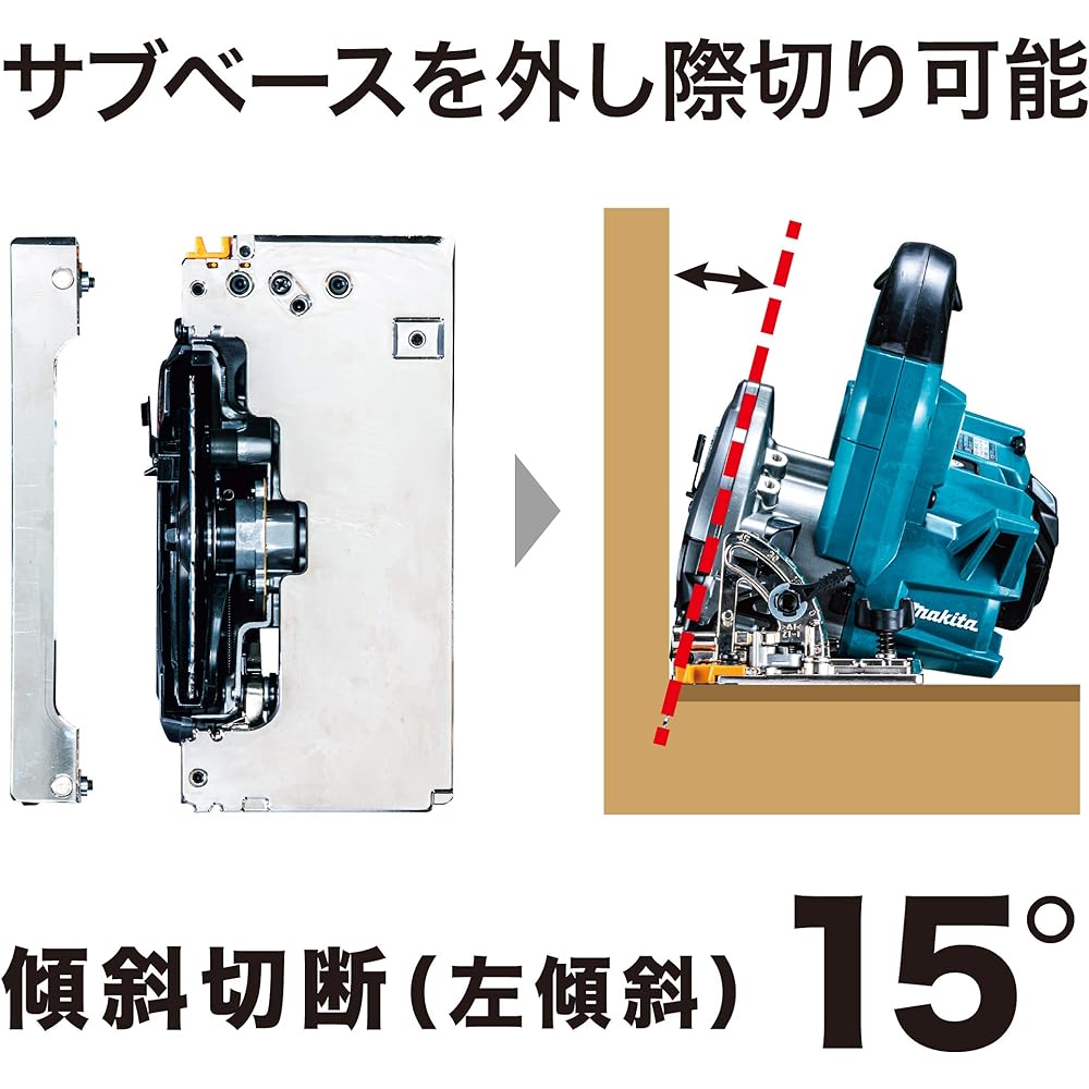 Makita 40Vmax 125mm Rechargeable Circular Saw (Blue) Battery, Charger, Case Sold Separately HS006GZ