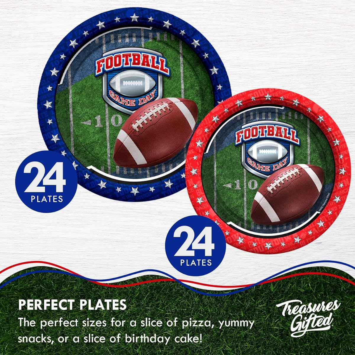Treasures Gift Football Party Decorations - Serves 24 - Complete Set of Football Party Supplies - Football Decorations, Football Tablecloths, Football Plates, Cups and More!
