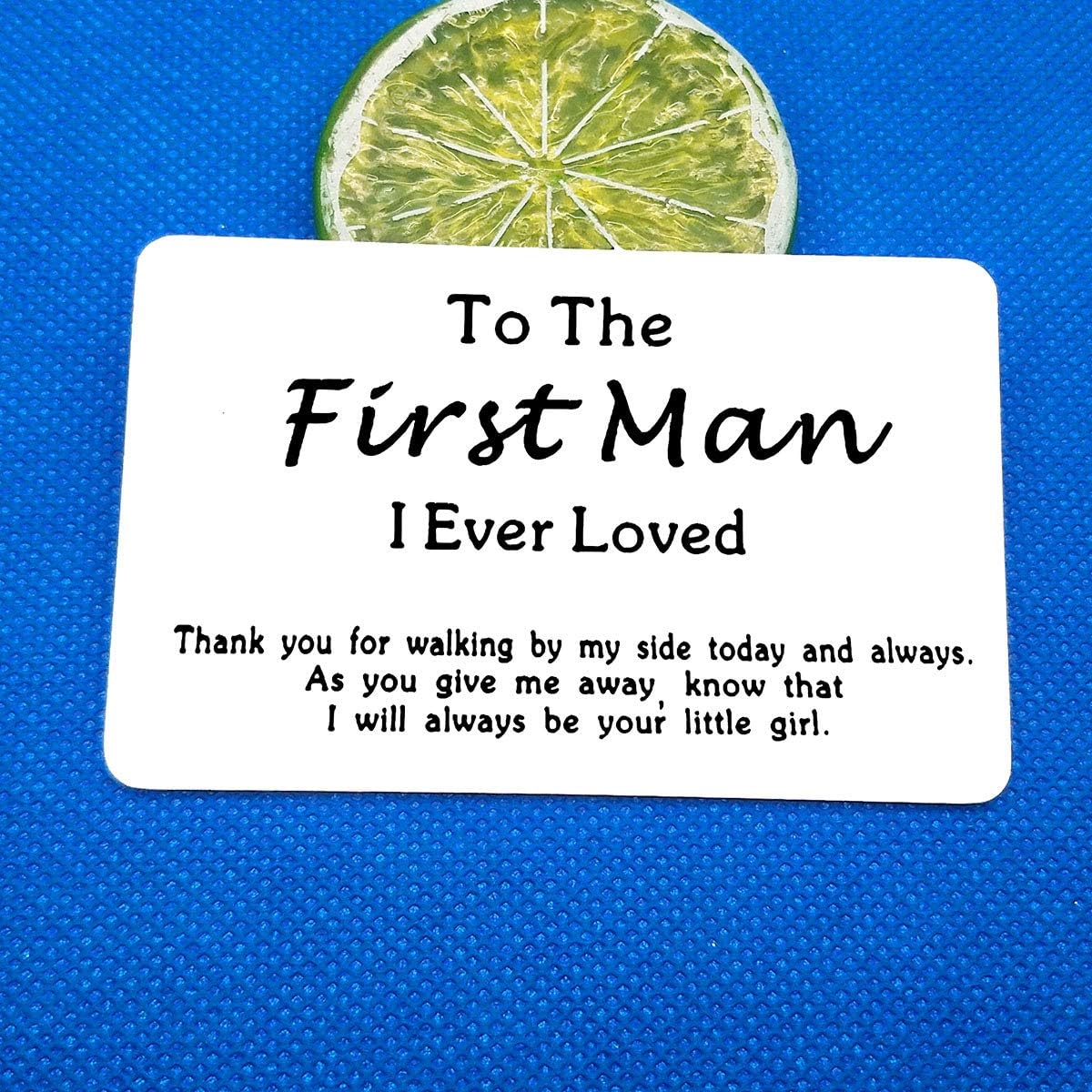 Gifts for Father of the Bride Gifts for Dad on Weddings Love for My First Man Engraved Wallet Insert Card Wedding Day Gifts Gifts from Daughter to Father Gifts for Father of the Bride Wedding Favors