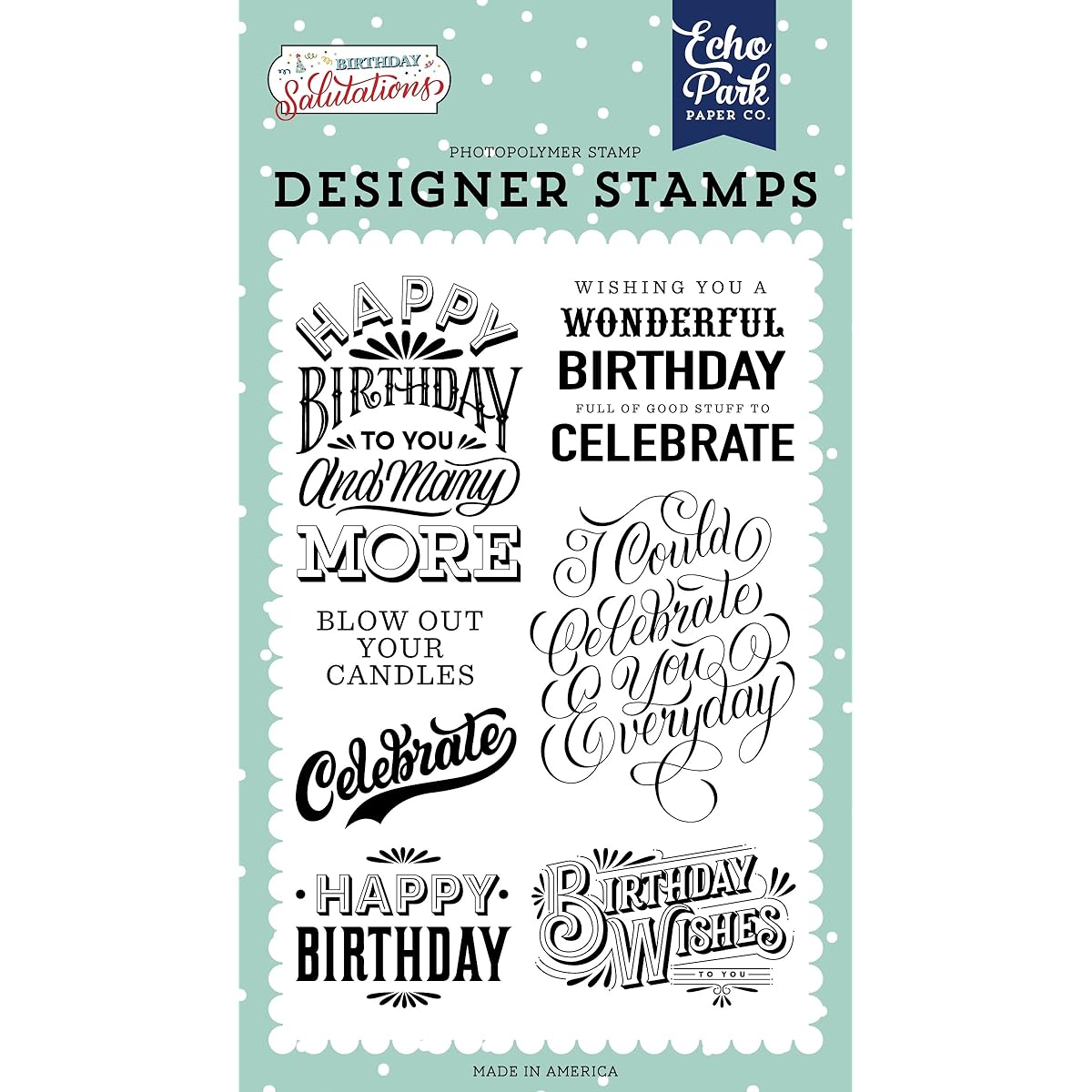 Echo Park Stamps-Birthday Wishes -IS264040