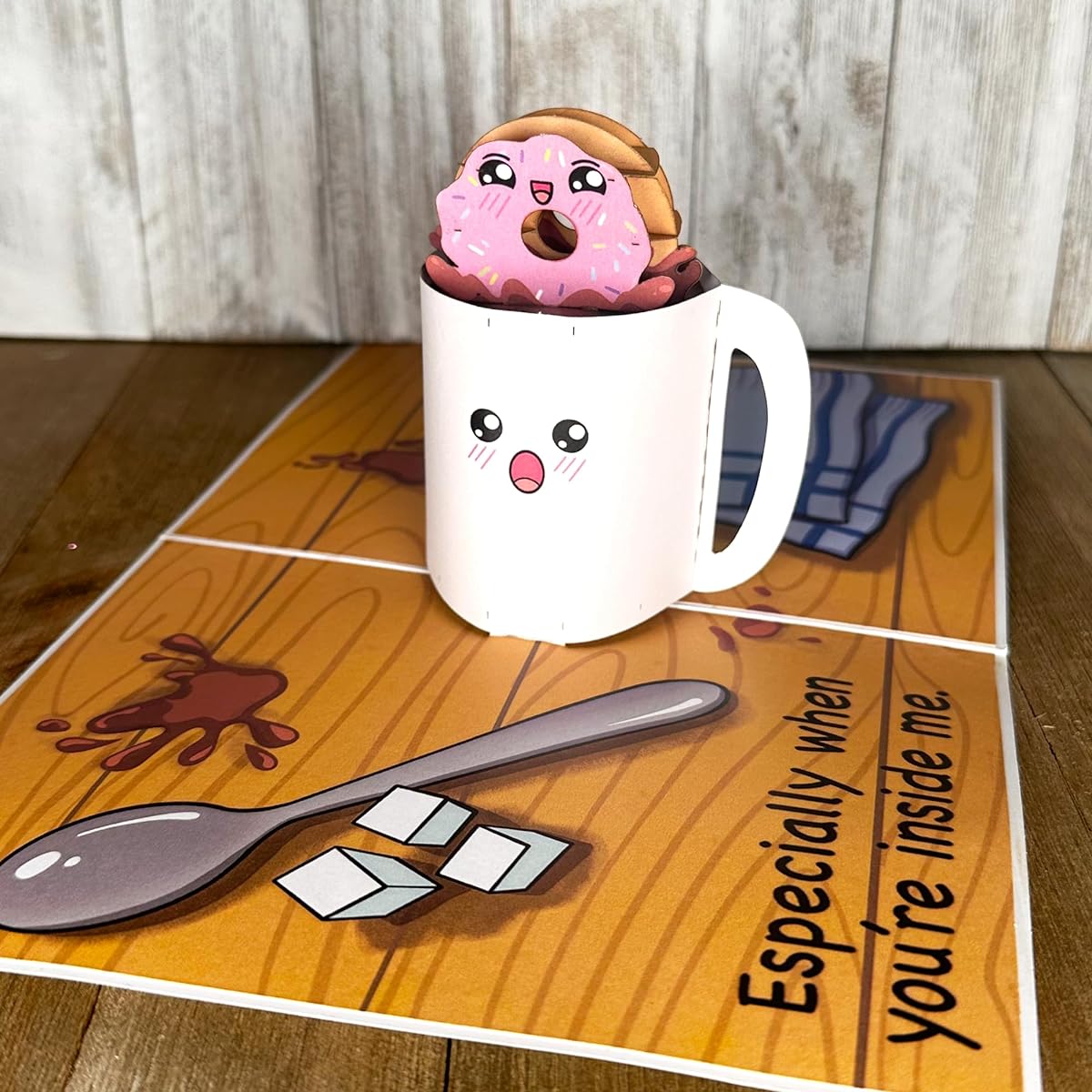Funny Valentine's Day Cards for Him | Cute Donut Pop Up Cards 3D Coffee Cup Valentine's Day Cards | Anniversary Cards for Husband from Wife | Dirty Valentine's Cards for Boyfriend, ...