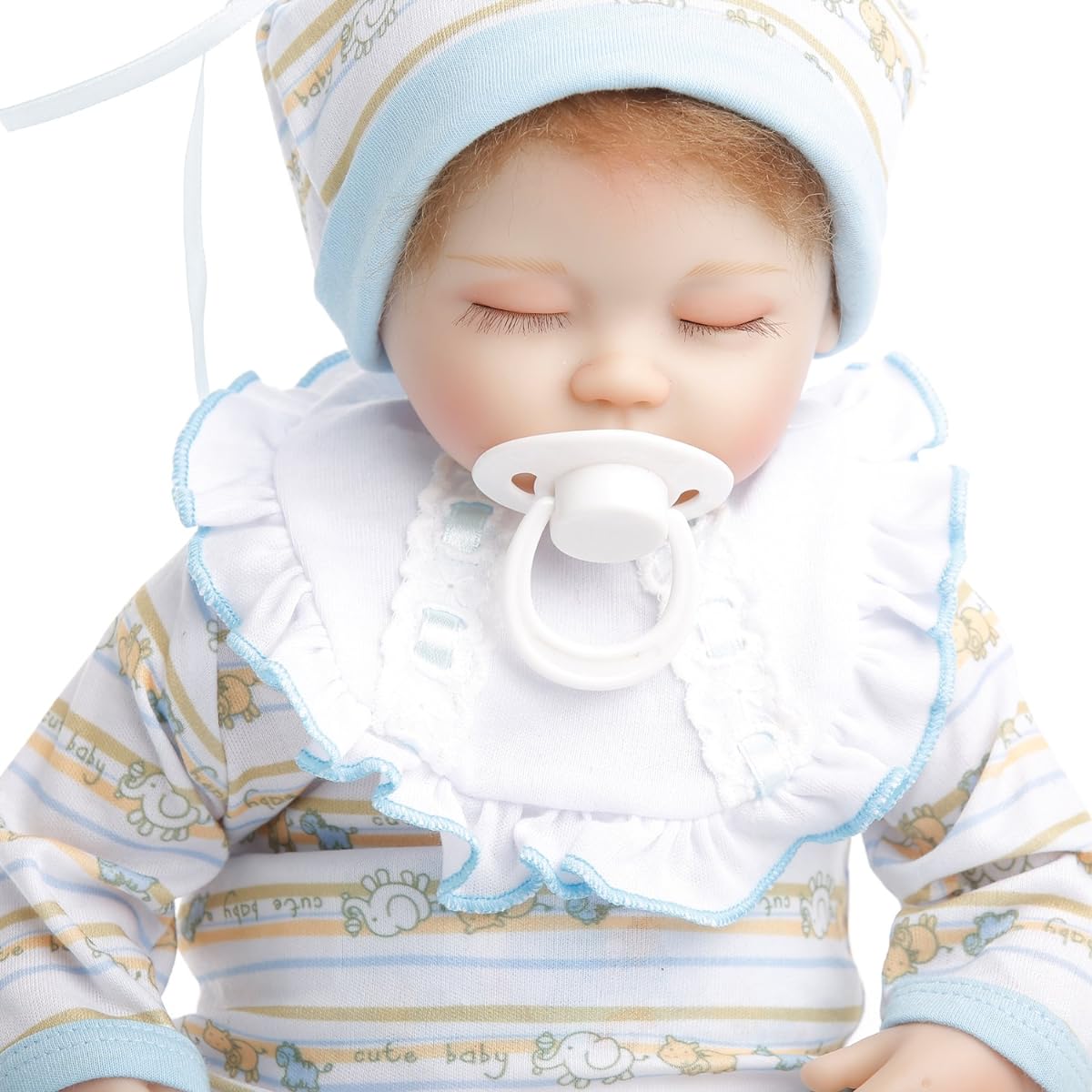SanyDoll Reborn Baby Doll Soft Silicone Vinyl 18inch 45cm Lovely Lifelike Cute Baby Boy Girl Toy Sleeping Doll