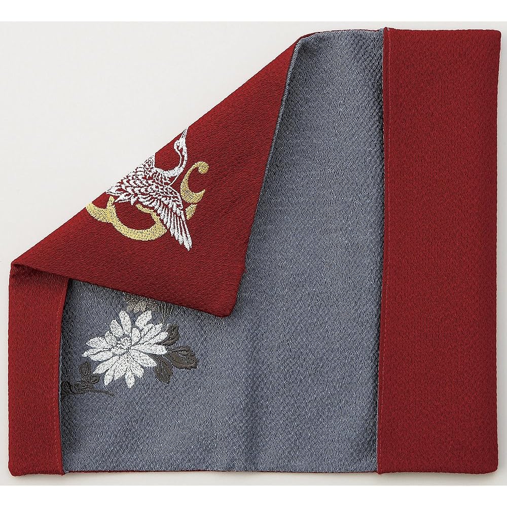 Kishida Sangyo Prayer Beads Prayer Bag Congratulations and Condolences Fukusa 3 Piece Set for Men Reversible Red Gray Prayer Beads Kyoto Prayer 408-503