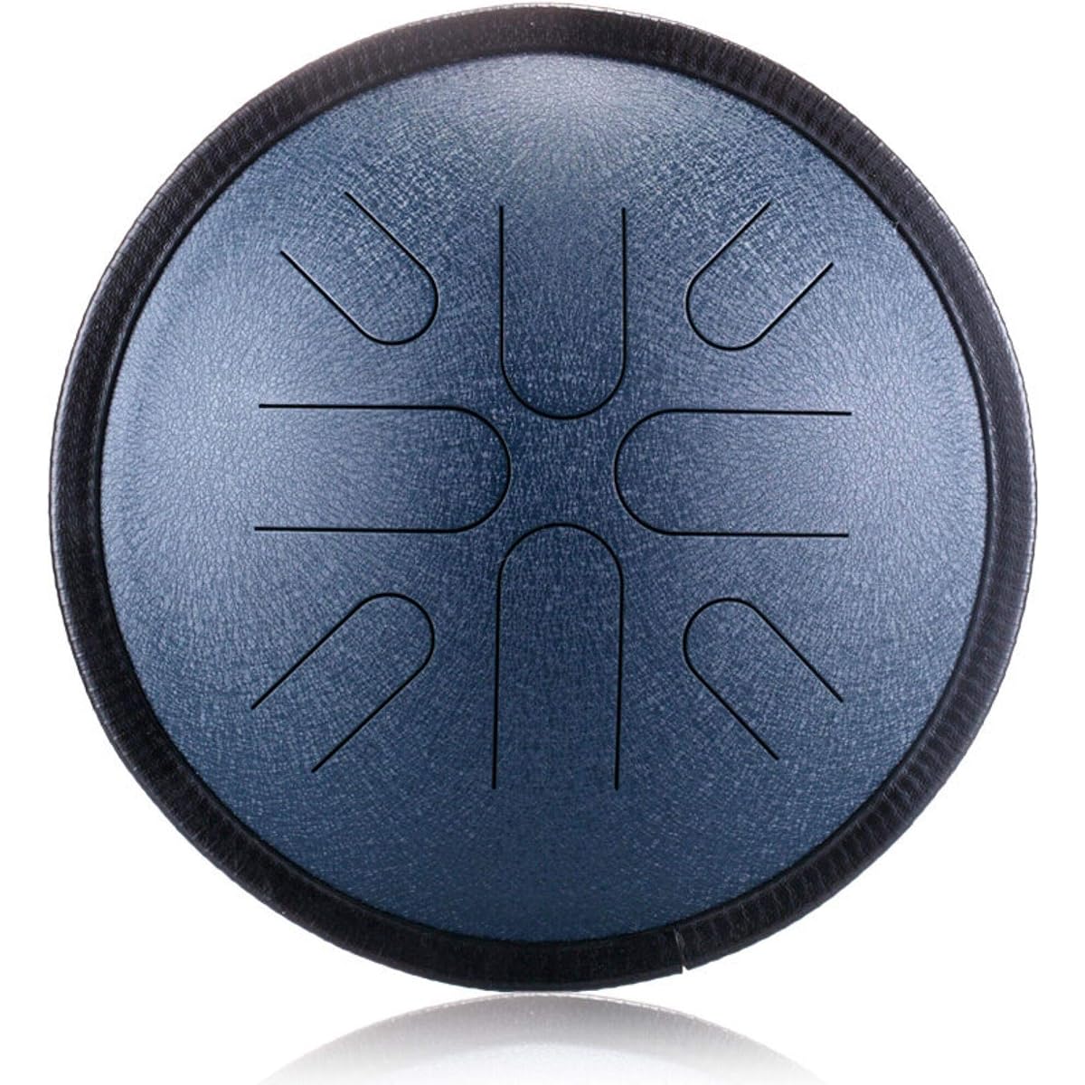 Tongue Drum 10 Inch 8 Tone Tune Travel Drum Ethereal Drum Steel Tongue Drum Leisure Percussion Instrument Yoga Meditation Handpan Suitable for Various Activities (Size:One Size; Color:Gloss Black)