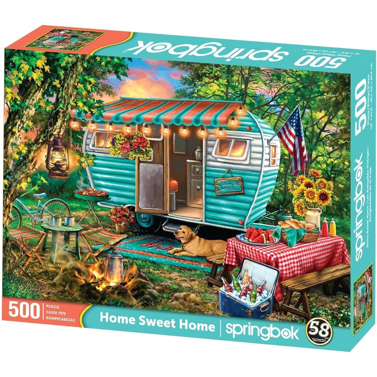 Springbok 500 Piece Jigsaw Puzzle Home Sweet Home - Unique Cut Pieces