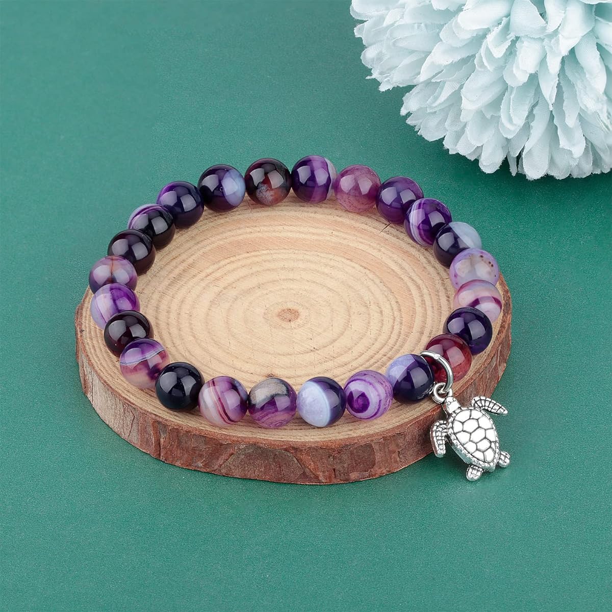 ARHTF Sea Turtle Gifts for Women, Turtle Bracelet, Sometimes You Forget You're, Great Gifts for Women, Turtle Charm, Amethyst, Turquoise, Lucky Turtle, Inspirational Gifts for Friends, Daughter, Mother, Colleagues