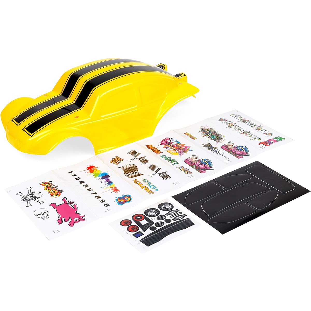 Custom Body Yellow Bumblebee Style Compatible with 1/10 Slash 4x4 VXL 2WD Slayer RC Car or Truck (Truck Not Included) SSB-BEE-01