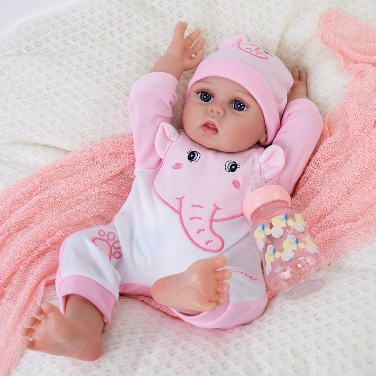 Aori Reborn Baby Doll - 18" Realistic Newborn Baby Girl Doll Full Vinyl Soft Skin