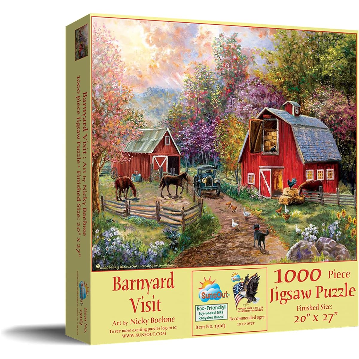 SUNSOUT INC Jigsaw Puzzle Barn Visit 1000 Piece