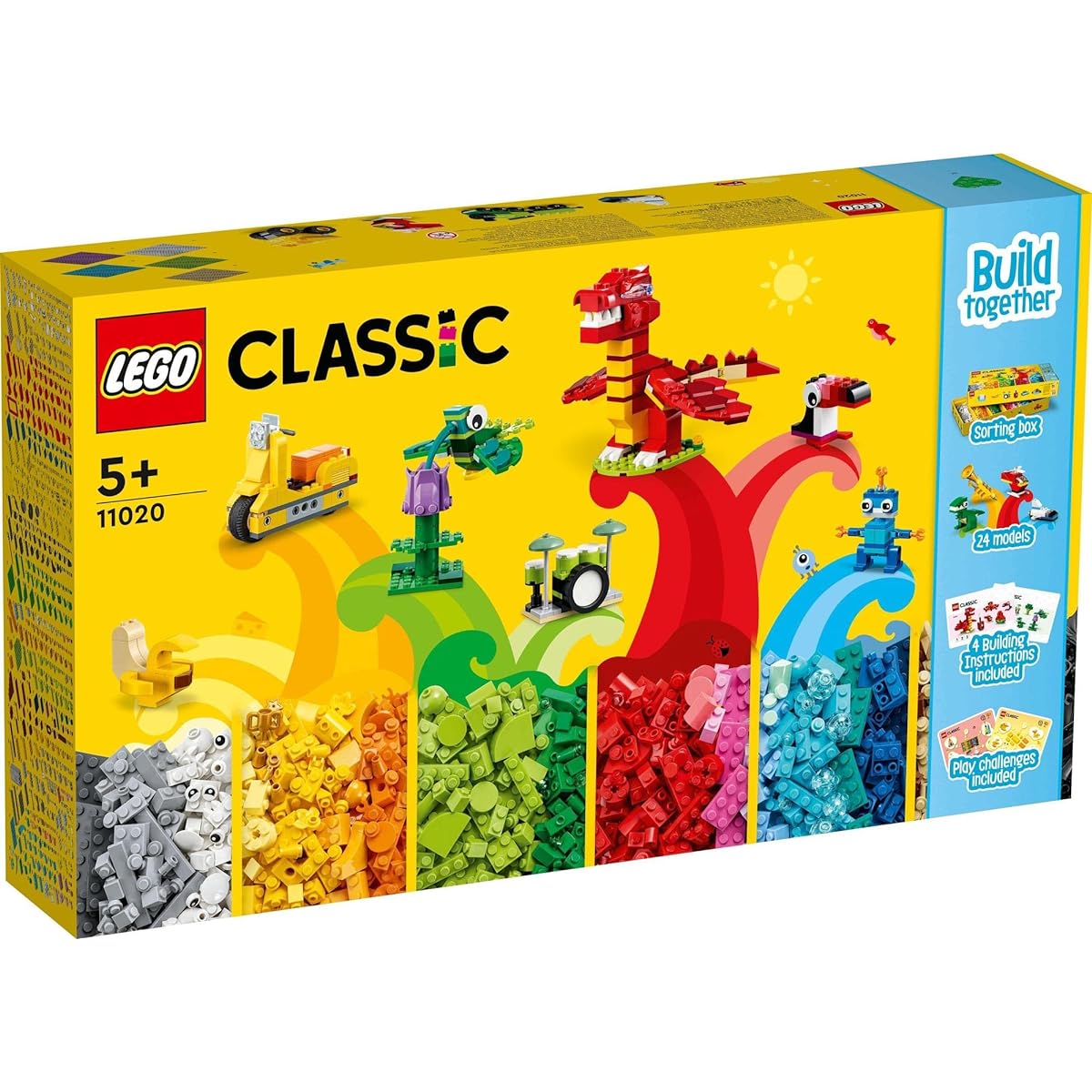 LEGO Classic Let's build together! Christmas gift Christmas 11020 Toy Blocks Present STEM Educational Boys Girls Ages 5 and up
