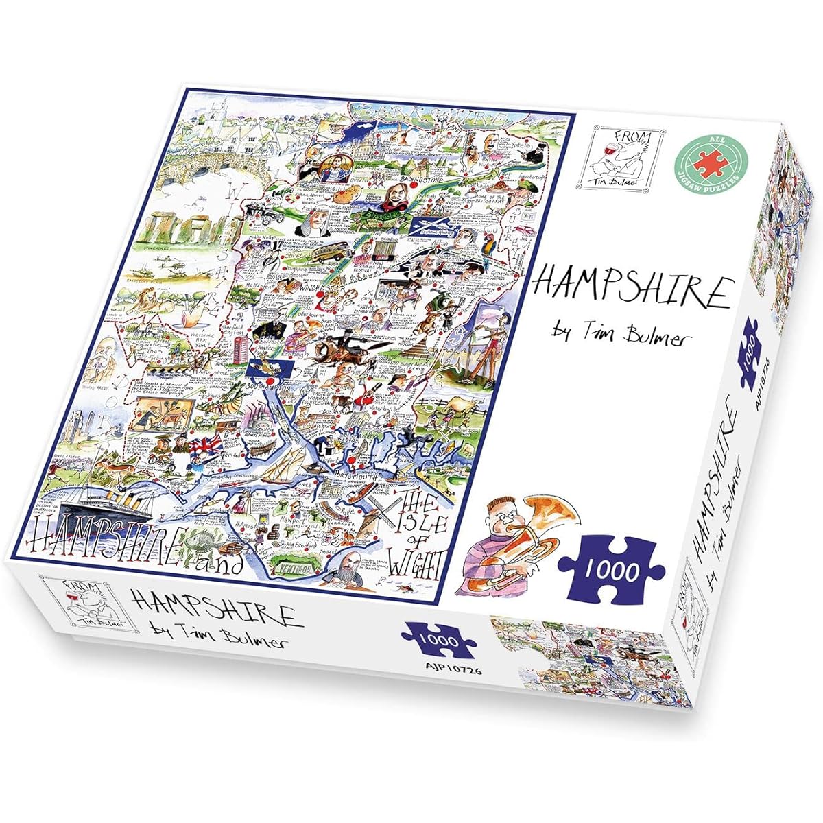 Comical Map of Hampshire - Tim Bulmer 1000 Piece Jigsaw Puzzle