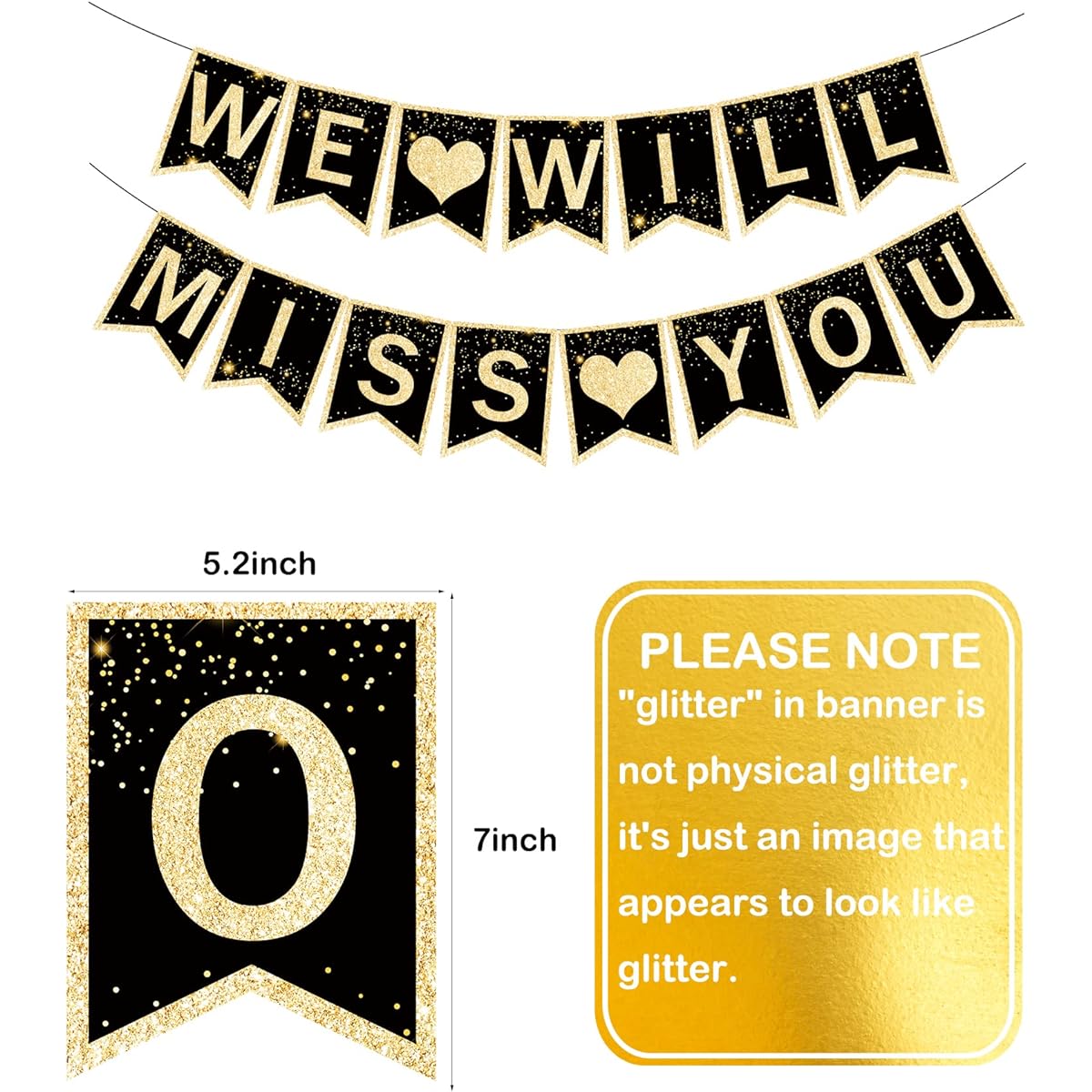 Farewell Party Decorations Supplies Kit, We Will Miss You Decorations, Going Away Party Decorations, Will Miss You Banner, Great for Retirement Farewell Going Away Job Change Party