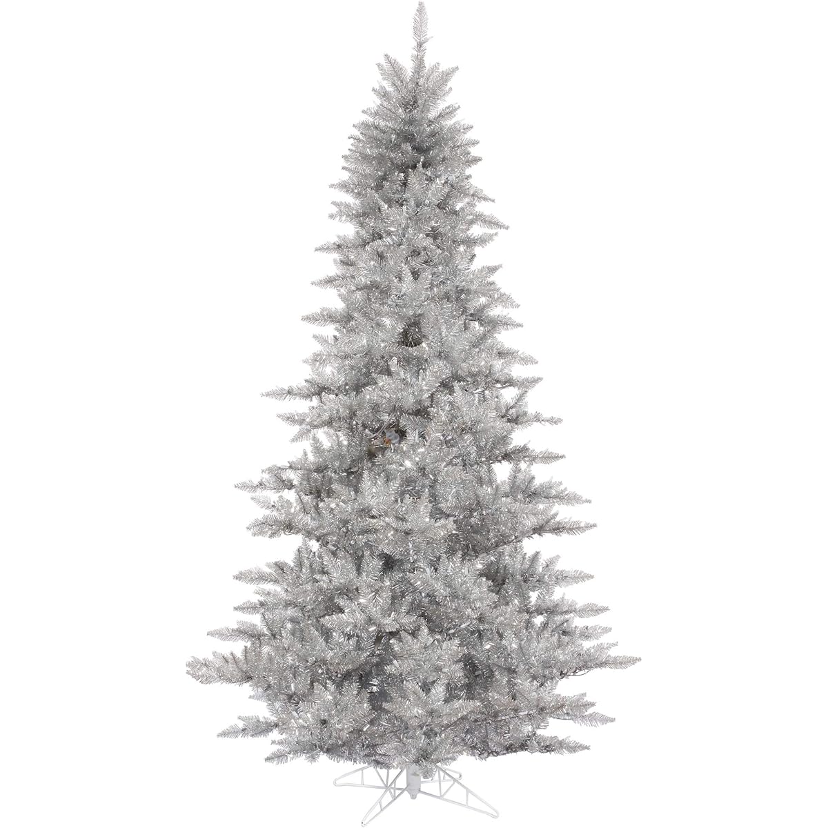 Vickerman 14ft Silver Fir Artificial Christmas Tree - No Lights - Faux Silver Christmas Tree - Seasonal Indoor Decor