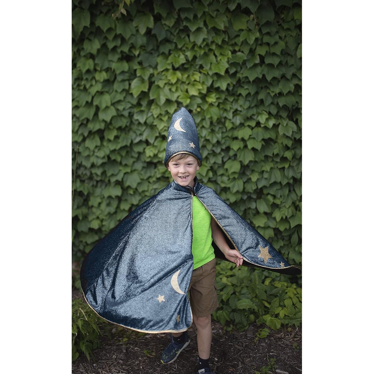 Great Pretenders 62007 Starry Night Wizard Cape & Hat US Size 7-8
