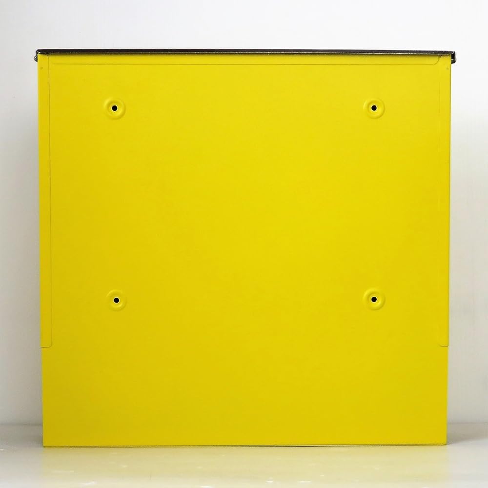 Ihome Postbox PM33 PM334 Yellow Main body: Depth 10.5 cm Main body: Height 36.5 cm Main body: Width 37.5 cm 1 high quality key chain, 2 keys, 4 anchor plugs, 4 screws, 4 rubber stoppers