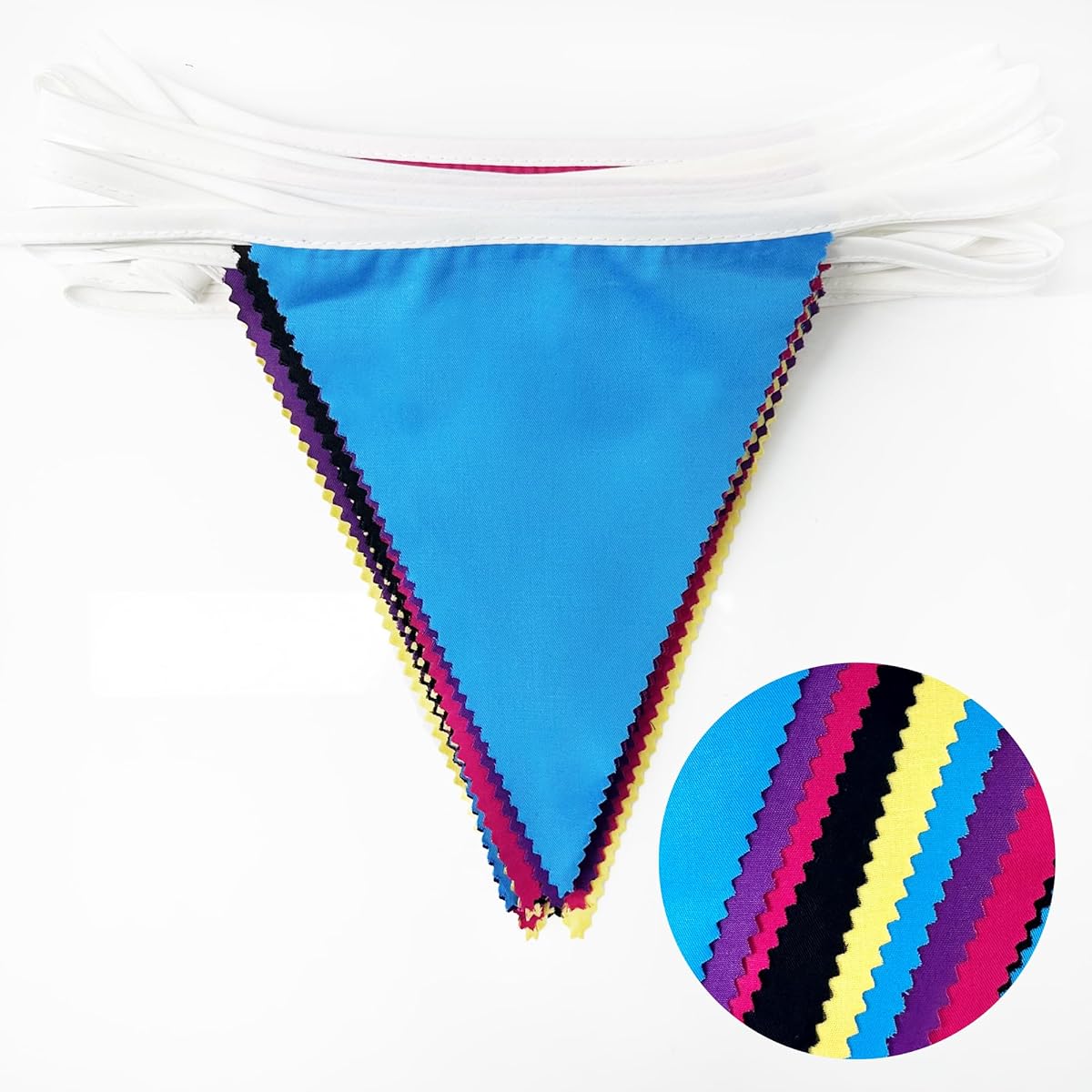 32ft 80s Party Decorations Back to the 80s Party Triangle Flags Pennant Banner Fabric Garland Streamers 80s Retro Hip Hop 1980s Throwback Birthday Rock Hippie Party Decoration Supplies