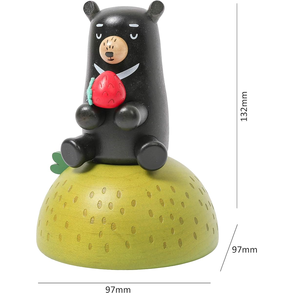 Wooderful Life Music Box Made of Wood | Black Bear | 1039606 | Hand Carved and Hand Painted Cute Funny Kids Gift | Play - Let Me Call You Sweet Heart