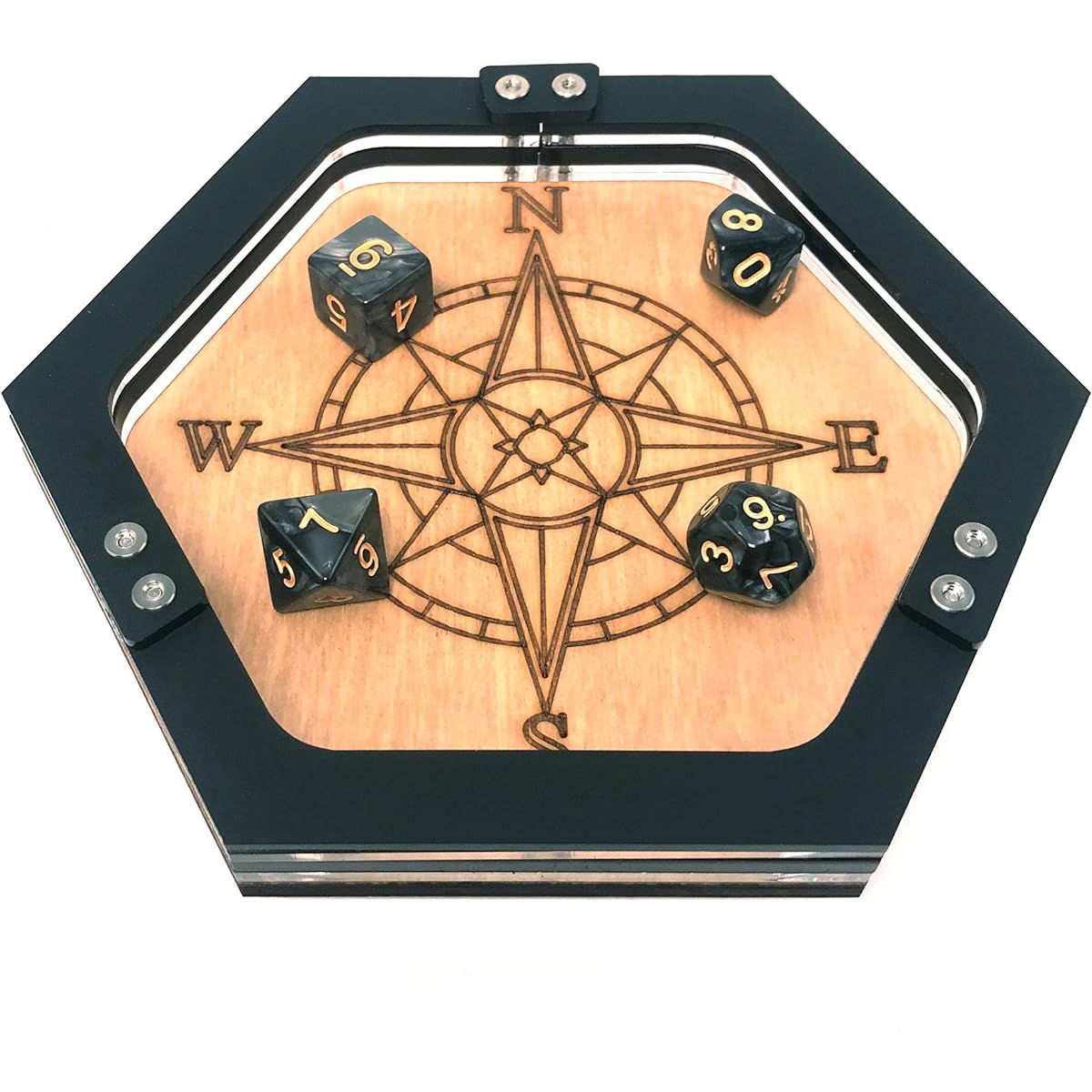 Mini Personal Size Game Compass Dice Tray ~ by c4labs