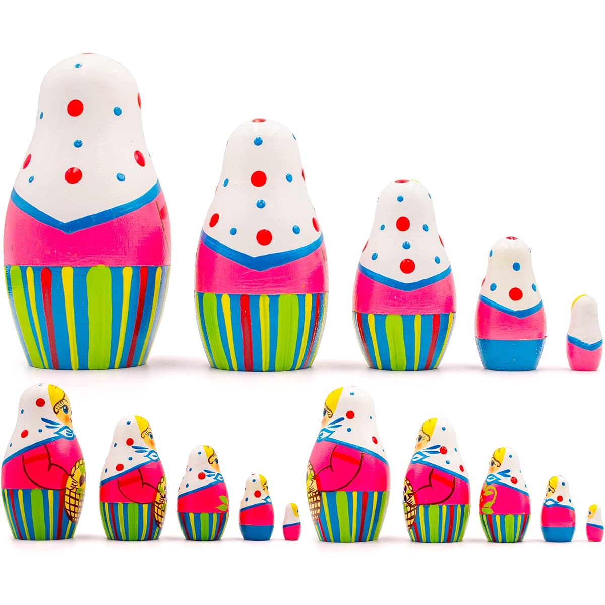 AEVVV Russian Nesting Dolls Set of 5 - Russian Dolls with Forest Treats - Matryoshka Dolls Matryoshka Dolls Matryoshka Dolls - Mushroom Decorations