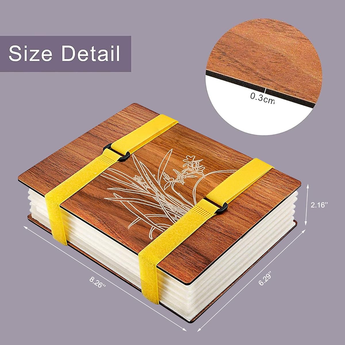 WANDIC Orchid Flower Press Kit Wooden Art Kit Plant Press Book Flower Fruit Press Kit DIY Art Craft Specimen for Outdoor Learning