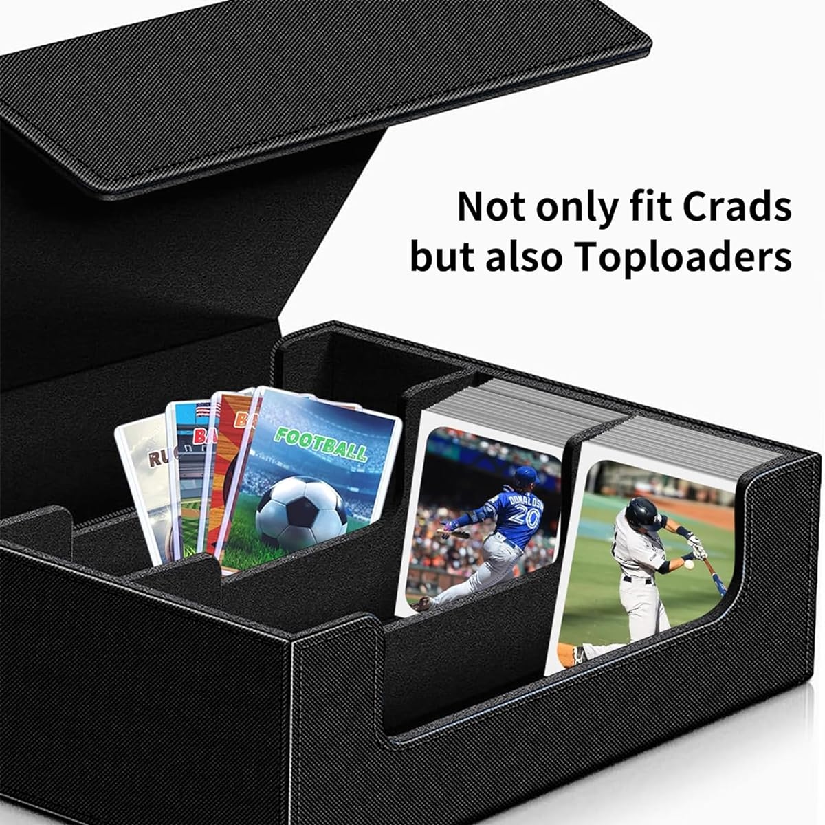 superaimi 1800+ Card Deck Case for Trading Cards Leather Card Deck Storage Box Trading Card Storage Box Card Protector for Yu-Gi-Oh MTG Sports Cards