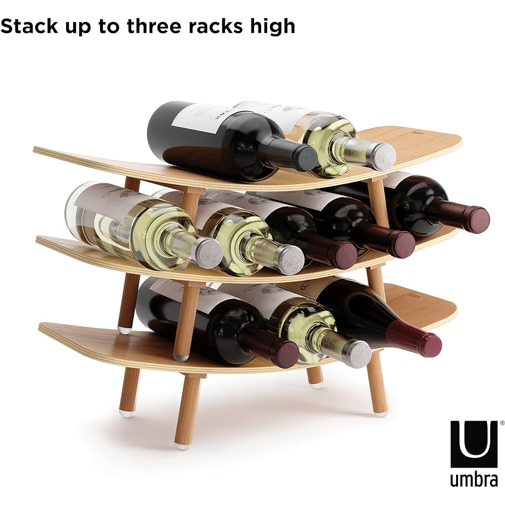 umbra wine rack wooden wine holder natural VINOLA 21018289390