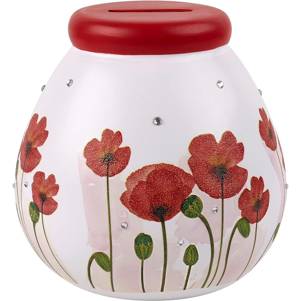 Pot Of Dreams Ceramic Silver Money Box One Size
