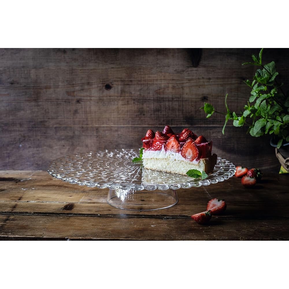 Nachtmann Cake Stand Clear 32cm Bossa Nova Cake Plate/Chip and Dip 77809