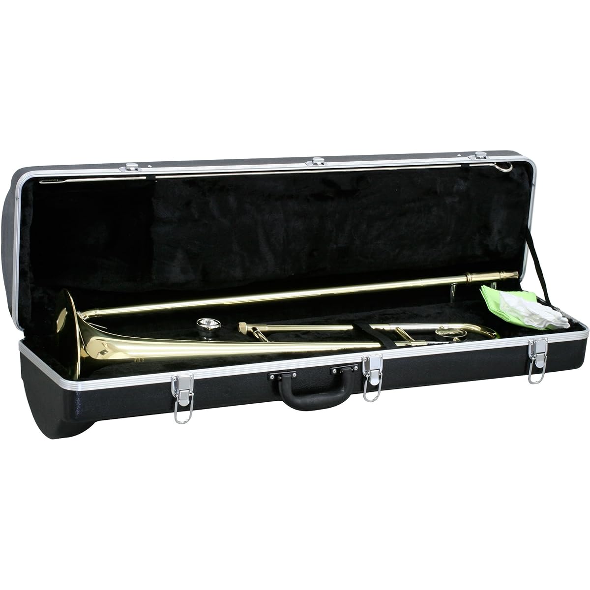 MAXTONE tenor trombone B♭ tube 8 inch bell gold lacquer finish TRB-30 with hard case