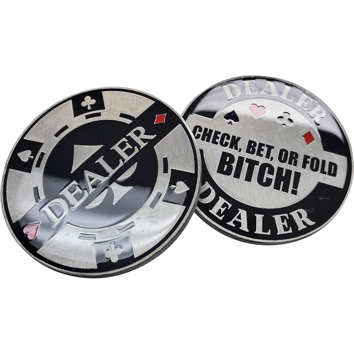 Poker Aggressive Metal Dealer Button