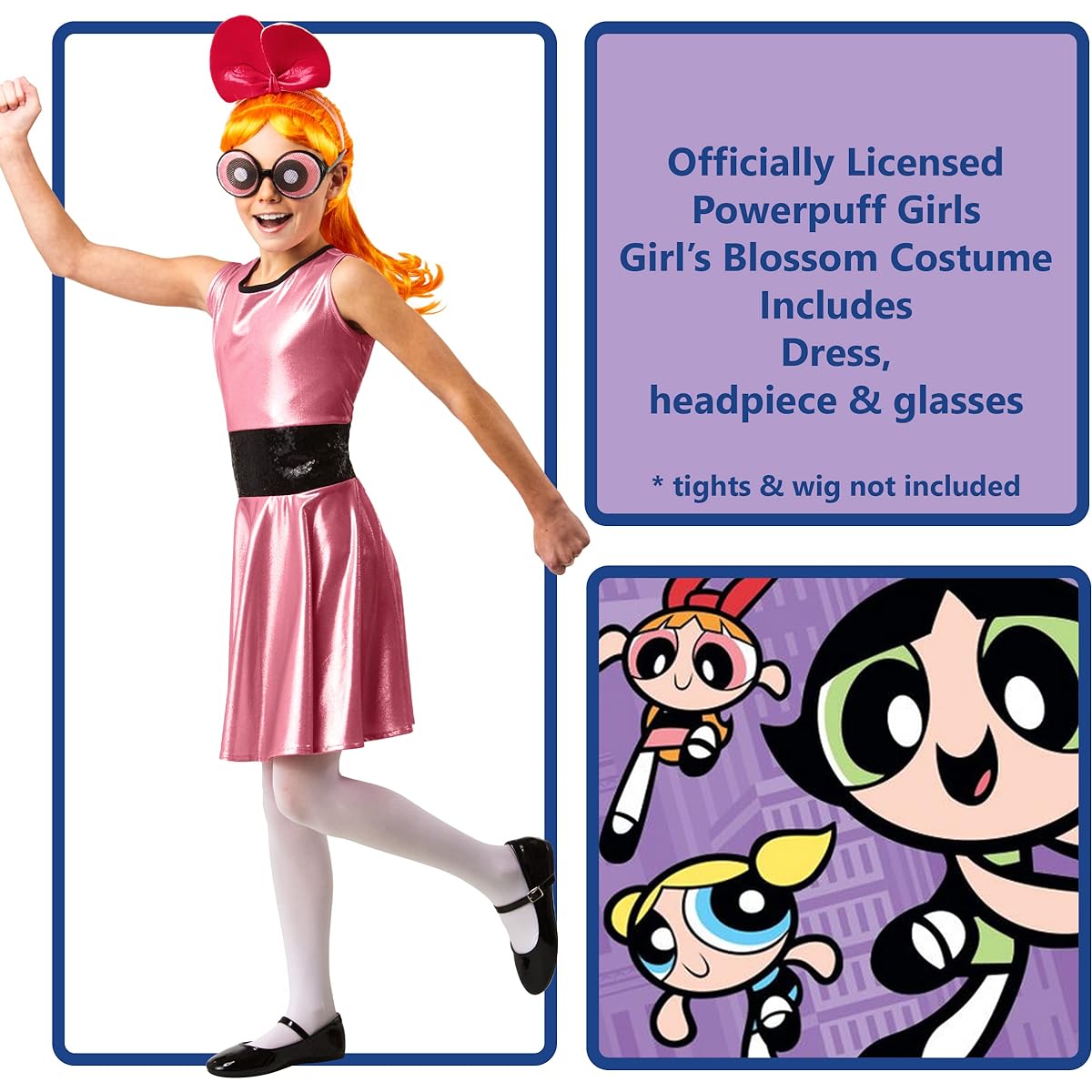 Rubies II Girls Powerpuff Girls Blossom Costume Children's Costume