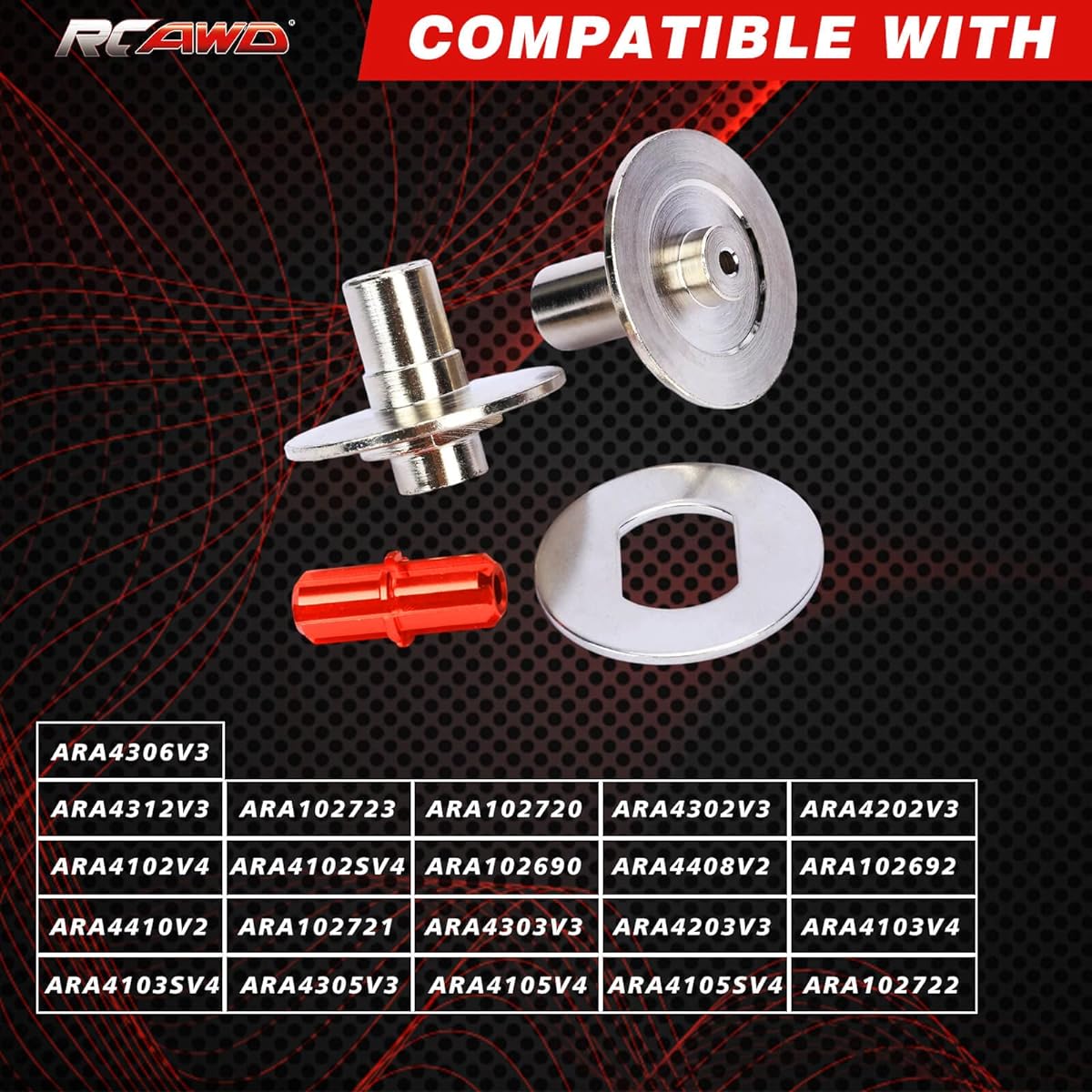 RCAWD ARRMA 3S & 4S Slipper Plate & Hub Set & Slipper Clutch Maintenance & Slipper Shaft Upgrade, Parts for Big Rock, Granite, Senton, Vorteks, Typhon 3S&Kraton, Outcast 4S, ARA311033 ARA310946