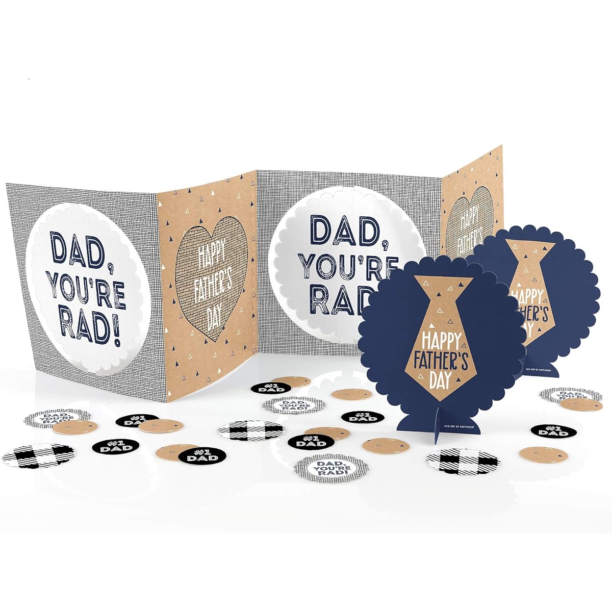 Big Dot of Happiness My Dad is Rad - Father's Day Centerpiece Table Decoration Kit