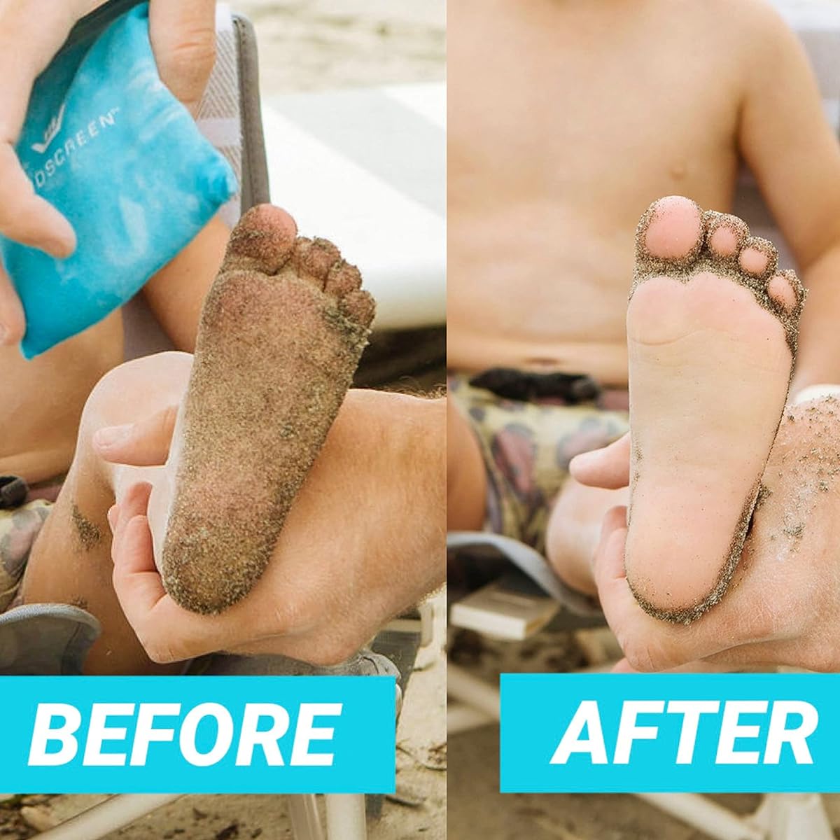 SHAKALO Sand Screen Sand Removal Bag | Talc Free Reef Friendly | Fresh, Clean and Sand Free | Great for the Whole Family! (1 Pack)