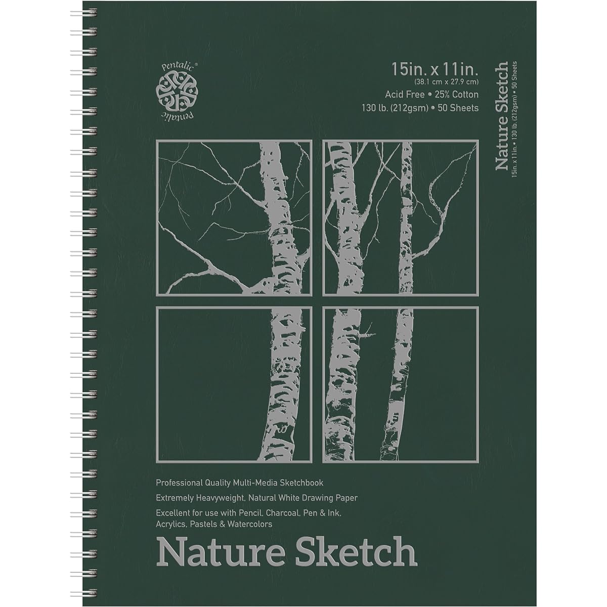 Pentalic Nature Sketch Pad, 15-Inch by 11-Inch by Pentalic