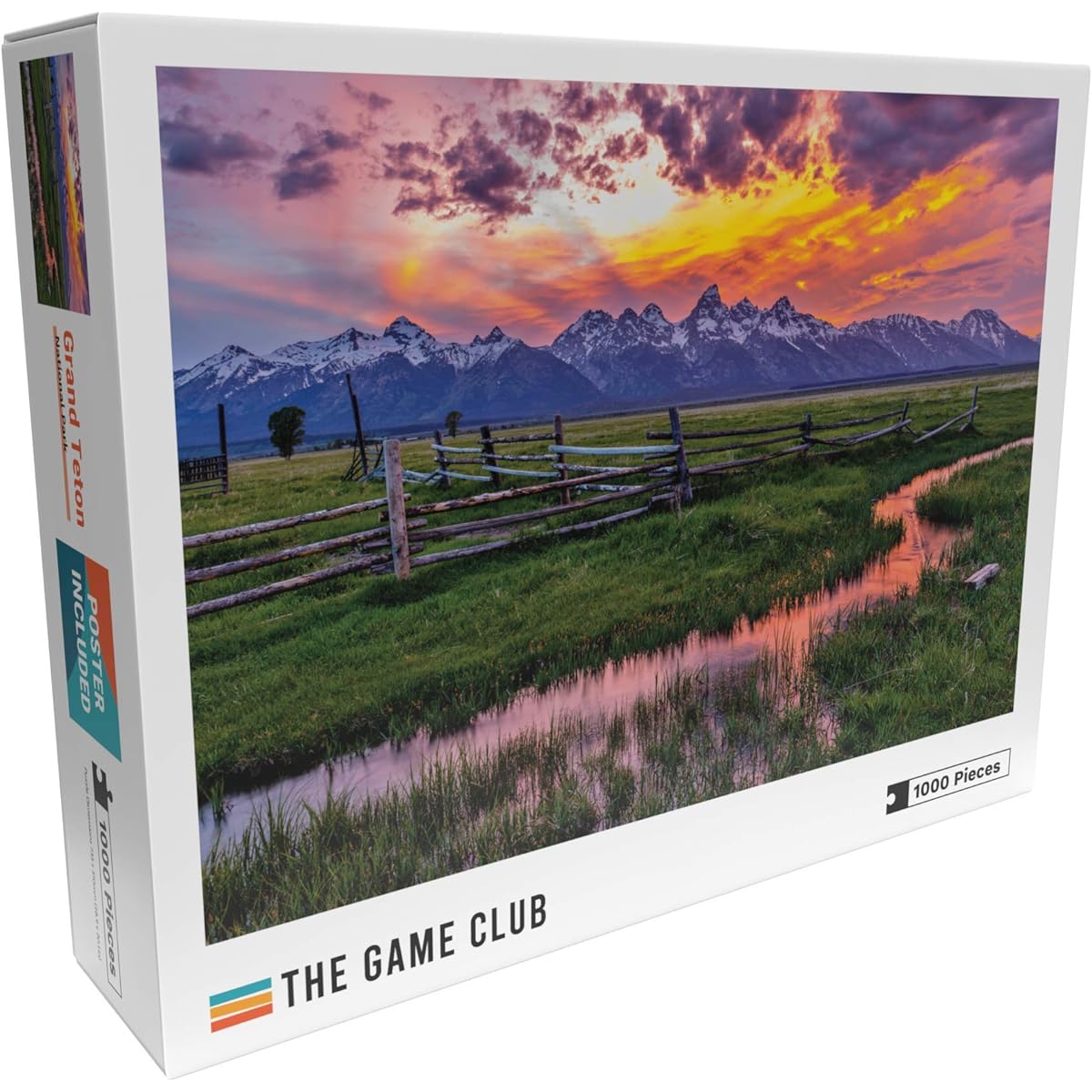 The Game Club - Grand Teton - 1000 Piece Jigsaw Puzzle - A Bright and Unique Puzzle of Grand Teton National Park - A Fun Challenge for Adults, Teens and Kids