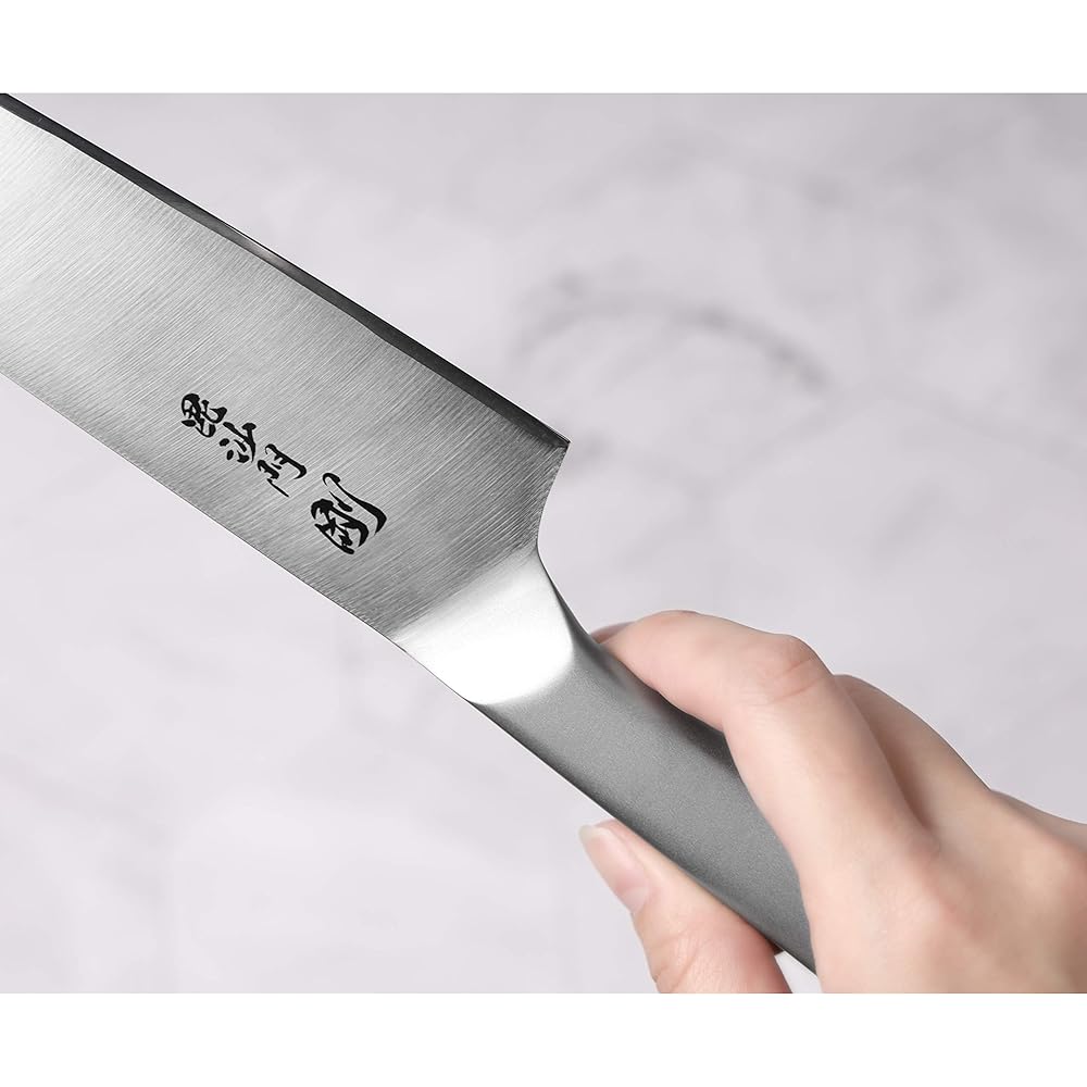 Pearl Metal Petty Knife Silver 125mm Molybdenum Steel Tsuyoshi Bishamon F-1309