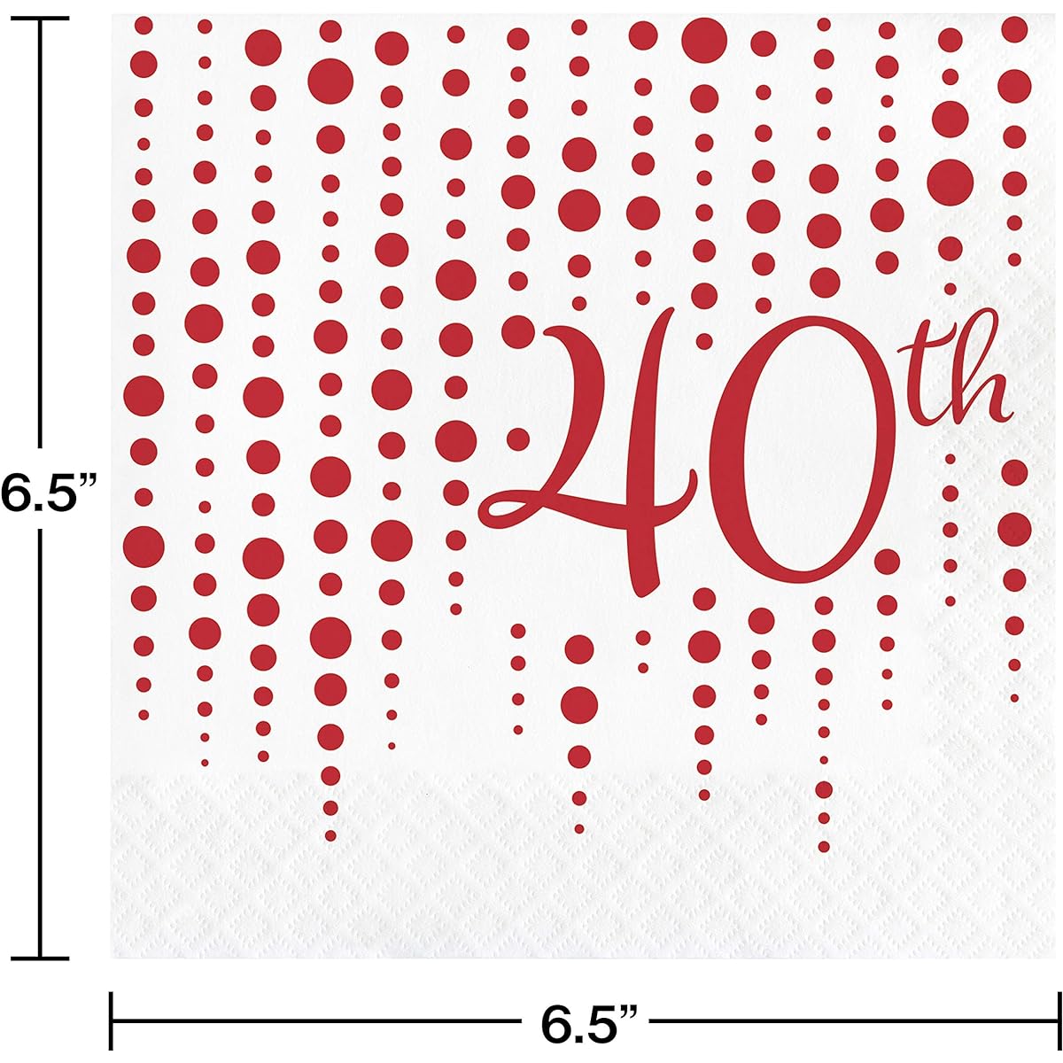 Ruby 40th Anniversary Napkins (48 pieces)
