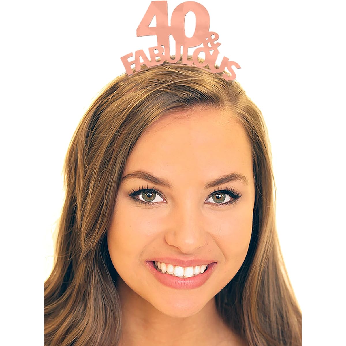 Rhinestone Sash 40th Birthday Headband Tiara Gift - 40th Birthday Party Hair Accessories Decorations Supplies