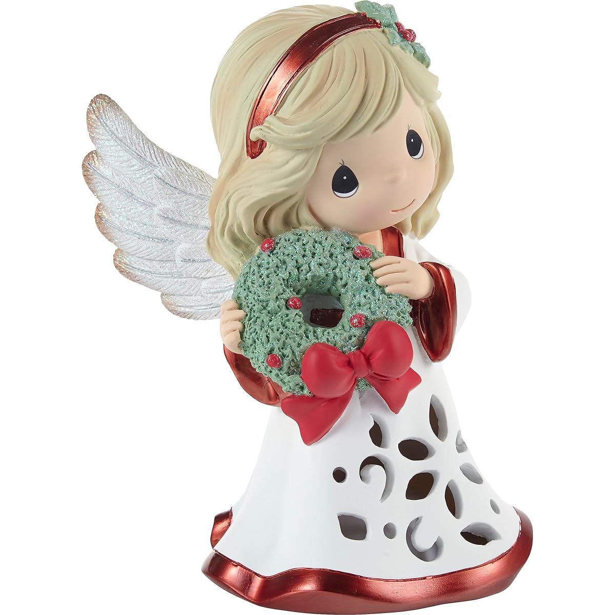 Precious Moments 231401 LED Resin Musical Wreathed in Christmas Glory