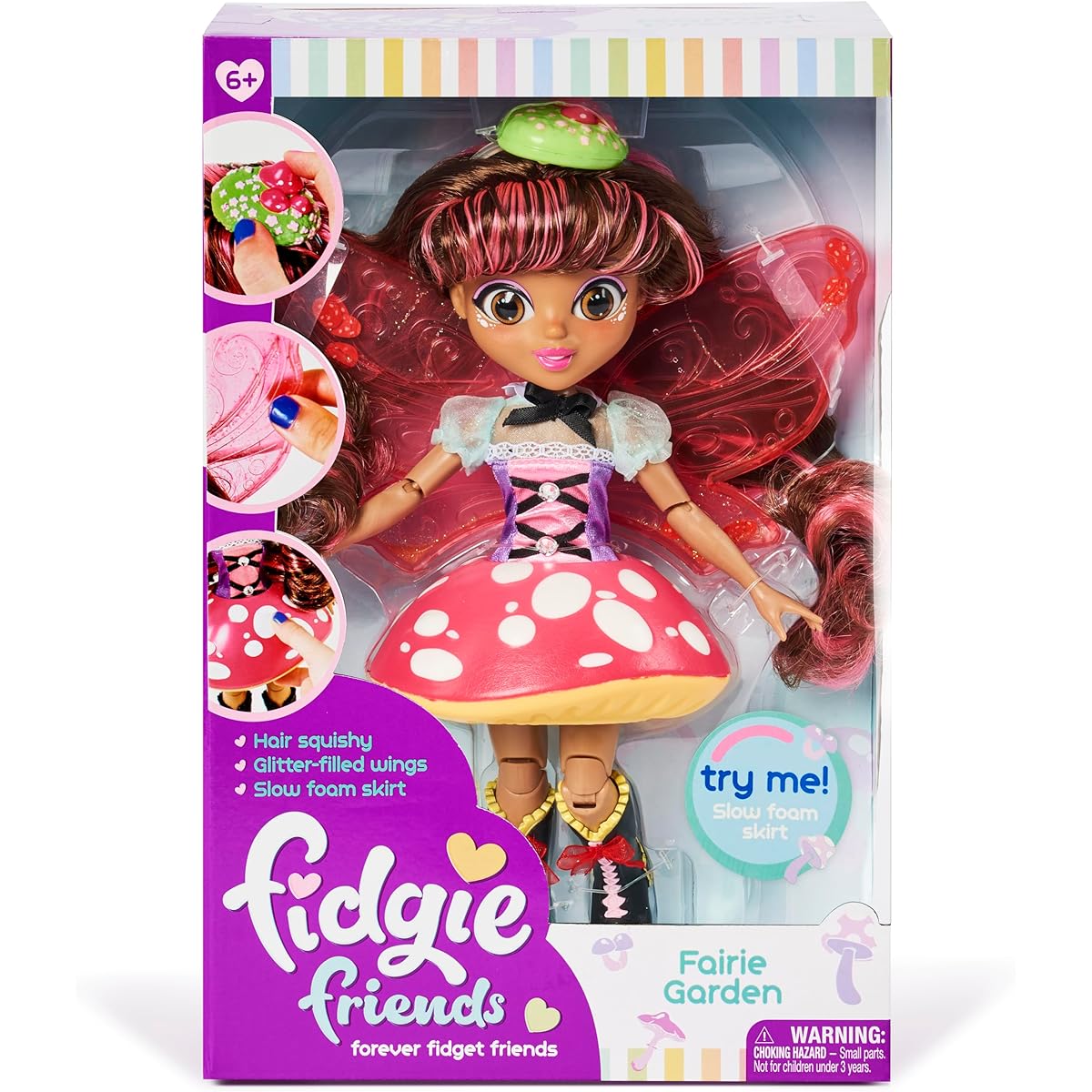 Sunny Days Entertainment Fiji Friends Fairy Garden Butterfly Wing Fashion Doll with Fidget Function