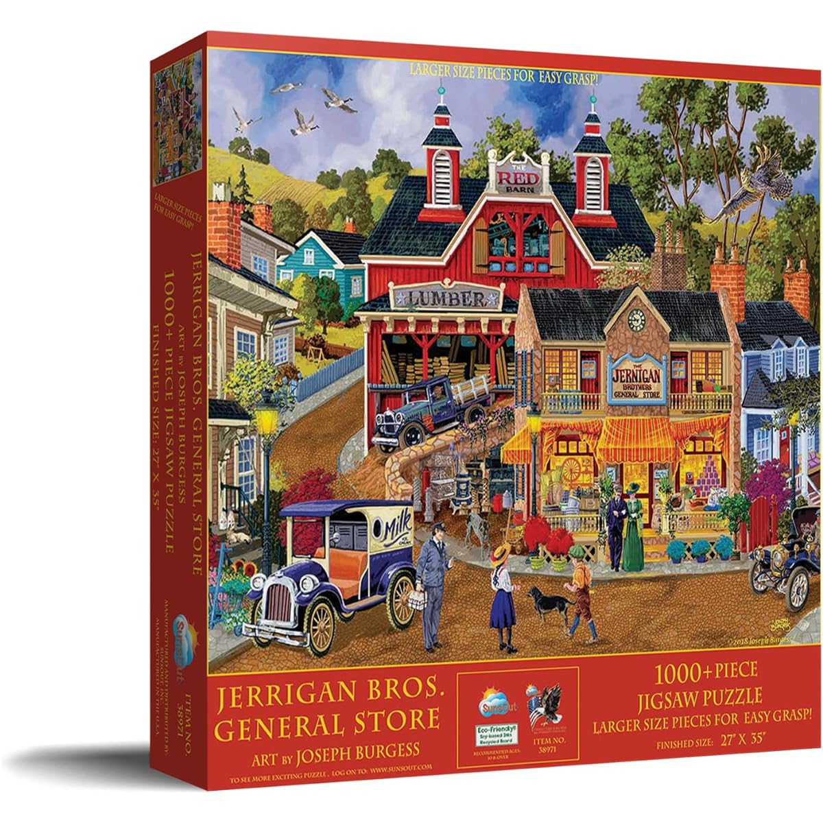 Jerrigan Bros General Store (Large Piece) 1000 pc Jigsaw Puzzle by SunsOut - Large oversized easy to grasp puzzle pieces