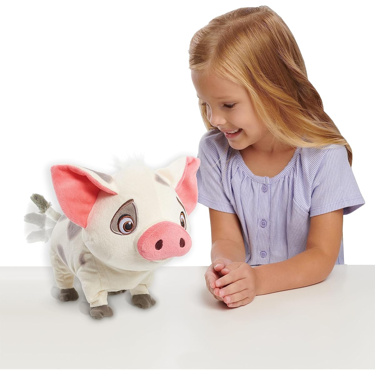 Just Play Disney Princess Moana Walks & Snartpoor Plush Toy Sound and Movement Stuffed Animal Pig 8"
